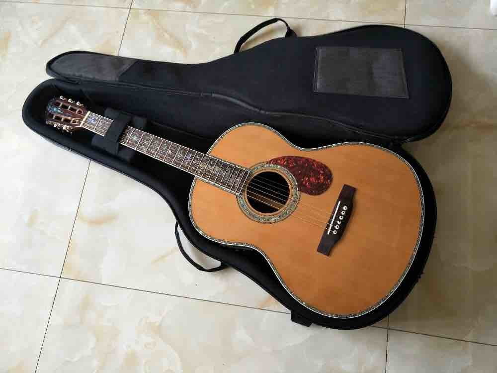 39 inches ooo45s Acoustic Guitar Top AAA Solid Red Cedar Abalone Binding Body With Fishman Pickups Rosewood fingerboard
