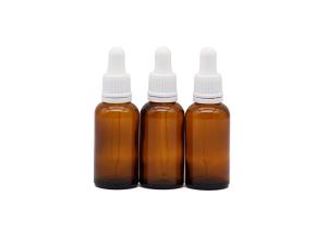 Quality Cylinder 50ml Amber Glass 30ml Essential Oil Bottle wholesale