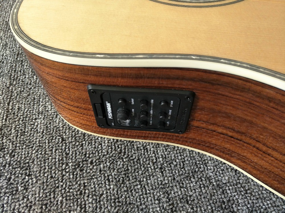 Factory customization Solid Spruce Top Mt D45c Cutaway Electric Acoustic Guitar
