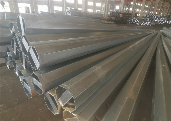 Direct Burial Electric Hot Dip Galvanized Steel Pole Corrosion Resistance