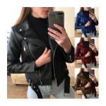 Leather Jacket Winter and Autumn Fall Apparel Clothes for Women Cardigan Blazer