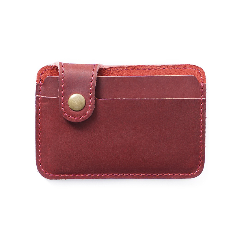 First Layer Cowhide Simple and Practical Card Holder Small Wallet with Custom Logo