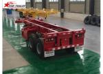 Extra Durability Flatbed Semi Trailer , 40ton 40 Ft Flatbed Trailer