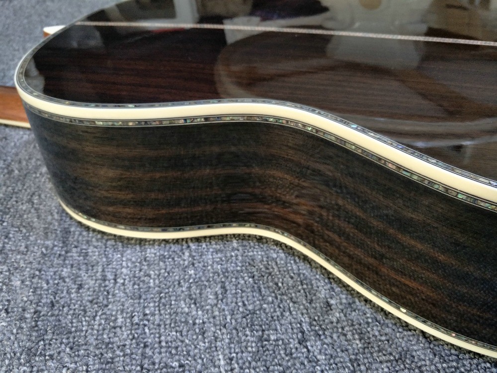 39 inches ooo45s Acoustic Guitar Top AAA Solid Red Cedar Abalone Binding Body With Fishman Pickups Rosewood fingerboard