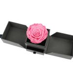 Decoration Valentines Flowers In A Box , Two Side Open Custom Rose Box
