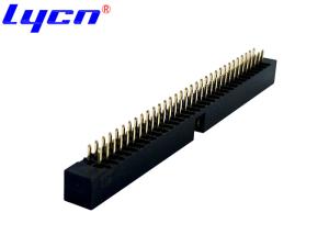 China 1.27mm Communication Box Header Connector DIP Black For PCB Board on sale