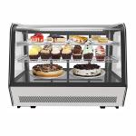 Mini Countertop Refrigerated Bakery Display Case Curved Glass Digital Thermostat