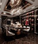 Luxury Hotel Restaurant Furniture Rectangular Metal Rock Plate Hotel Dining