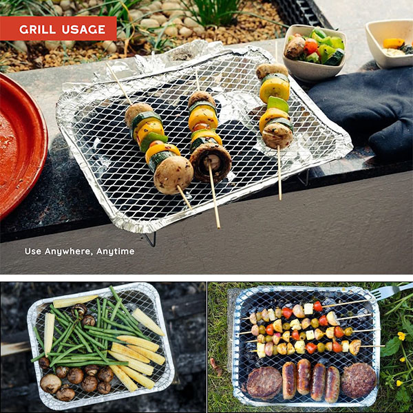 One Time Use BBQ Grill Portable Charcoal Grills Disposable Grill Trays