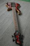 4 string electric bass guitar Natural Alder body Maple neck through body