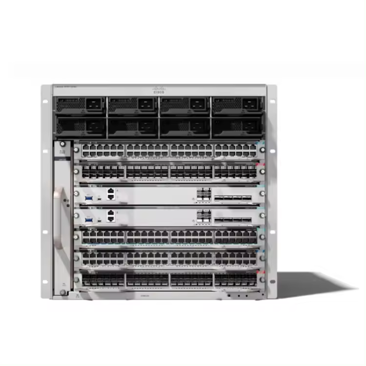 Stock 9400 Series 7 Slot End 10G Core Switch Chassis C9407R with 3200W AC Power Supplies