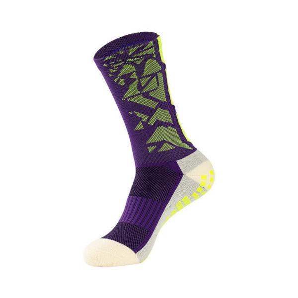 Spring Thick Padded Football Custom Anti-slip Crew Football Socks Grip Weaving