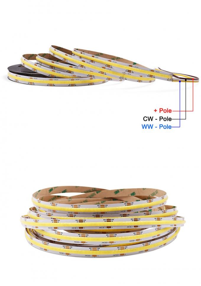IP67 Waterproof 24V COB LED Strip Light 5M/Roll 14W CCT 3000K 4000K 6000K