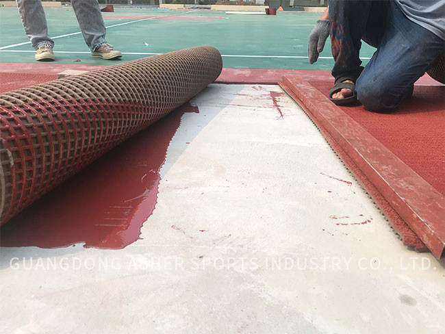 Wear Resistant Synthetic Running Track Surface , Rubber Recycled Tyre Flooring