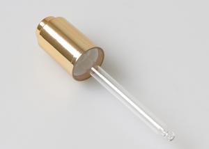 Quality Gold Bottle Essential Oil Dropper Cap Glass Button Pushed 20mm wholesale