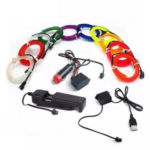 Quality RGB Neon Decorative EL Wire Car Interior Atmosphere Lights USB DIY cold light line wholesale
