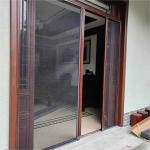 Trackless Screen Door Black Aluminum Alloy Screen Doors For Home Outdoor 18*16