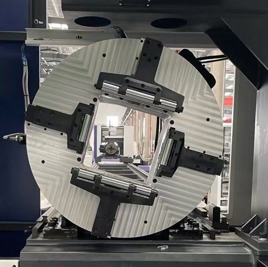 kebei laser Cutting Angle 0-45 Degrees Three Chuck Tube Cutting Machine with Water Cooling and X-axis Rangle 1000MM