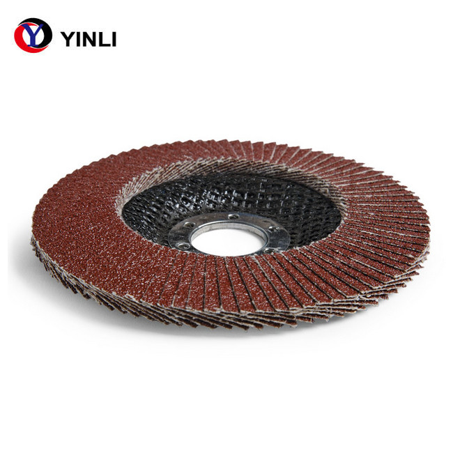 Red Aluminium Oxide Flap Disc 4.5 flap disc 60 grit For Polishing Sheet Metal