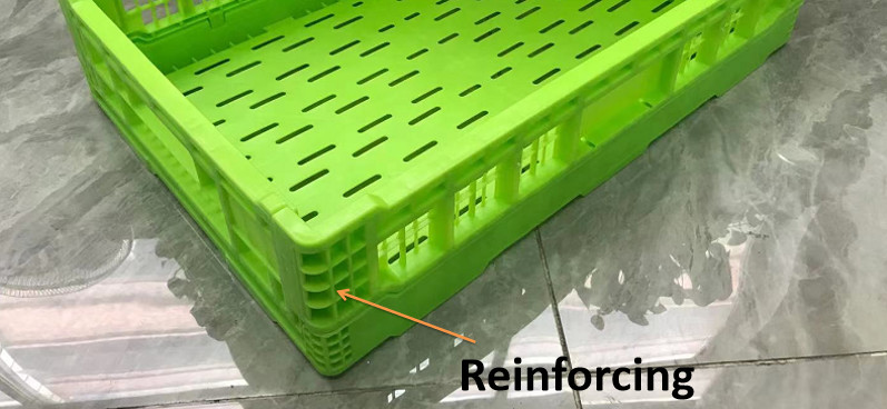 OEM Mesh Structure Fruit And Vegetable Plastic Crates For Distribution