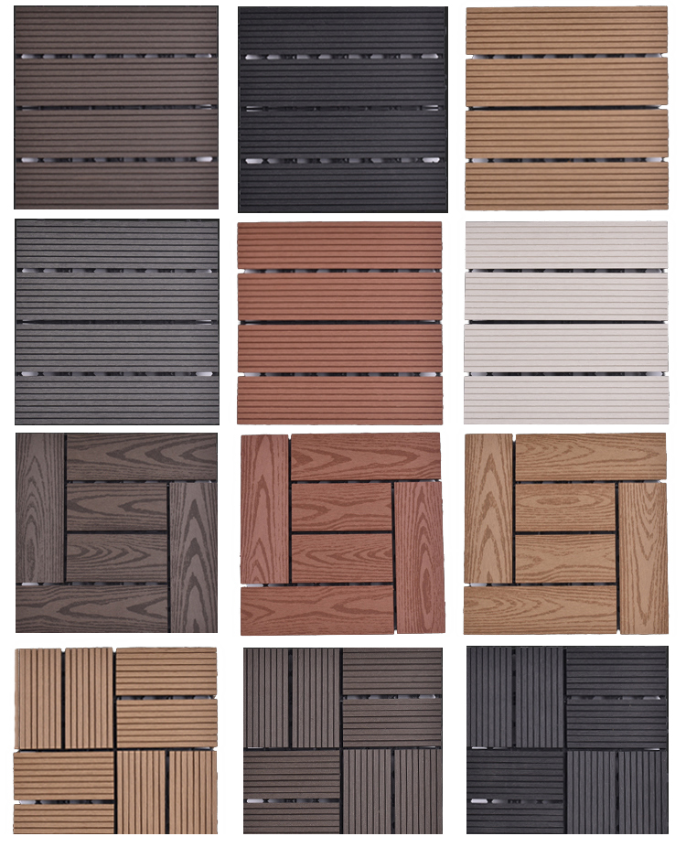 Transform Your Hotel's Outdoor Space with Interlocking Wood Deck Tiles 300x300x22/25mm