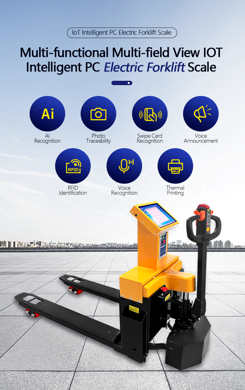 12 Inch Touchscreen Display Weighing Forklift Scale with Intelligent Electric Android