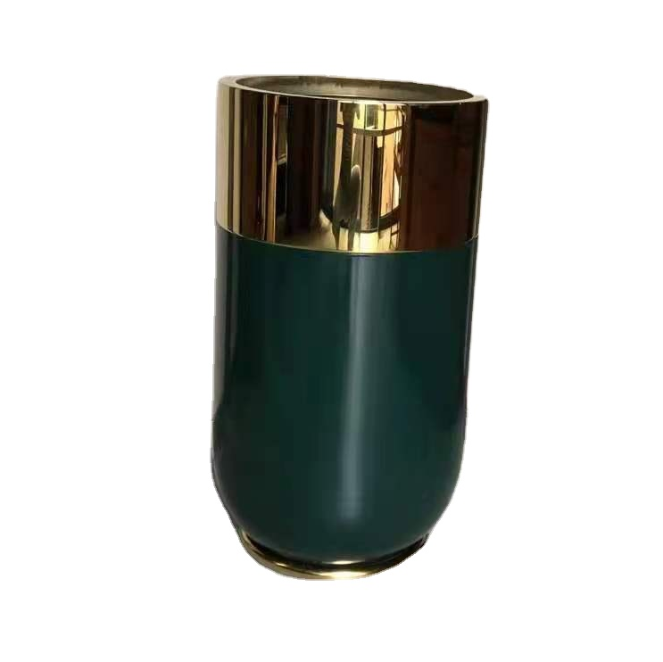 Two colors matched flower pot metal flower planter