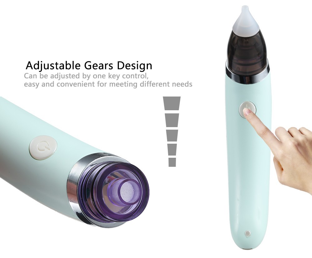 Electric Automatic Nose Cleaner,Baby Nasal Aspirator,2 Sizes of Silicone Tips