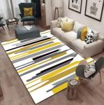 Simple North European Geometric Polyester Fiber Floor Carpets For Living Room