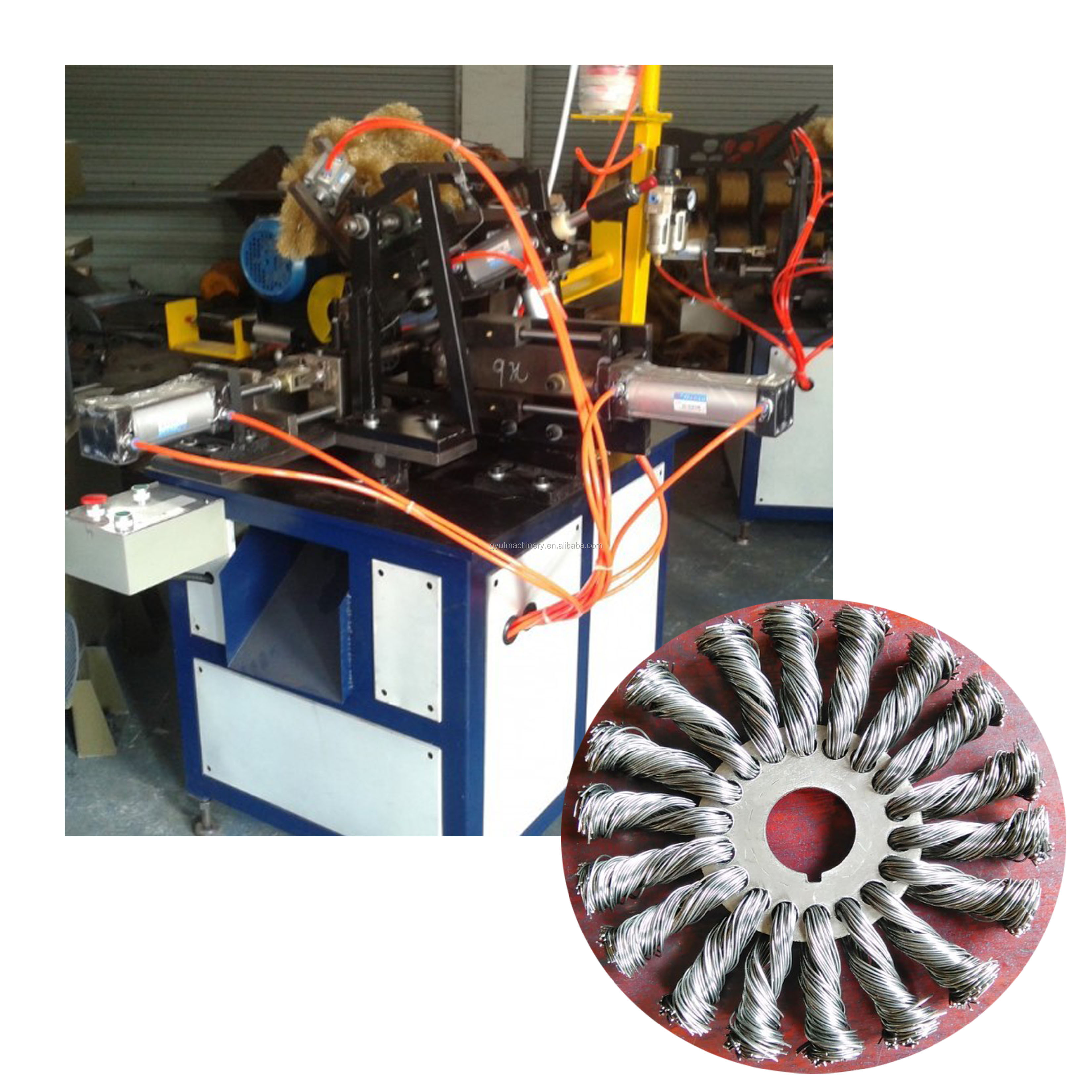 PLC Controlled High Yield Wire Twisting Brush Machine for Steel Wire Wheel Production