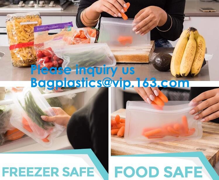Large Capacity Leakproof Reusable Double Zip lockk Peva Sandwich Snack Bags,EASY SEAL SLIDER,Eco-friendly manufacturers
