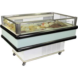 Quality Dual Temp Supermarket Island Freezer R404a Refrigerant Air Cooling System wholesale