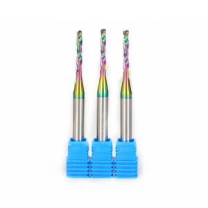 Quality Wood Cutter Compression End Mills Solid Carbide up and Down DLC Rainbow Coating wholesale