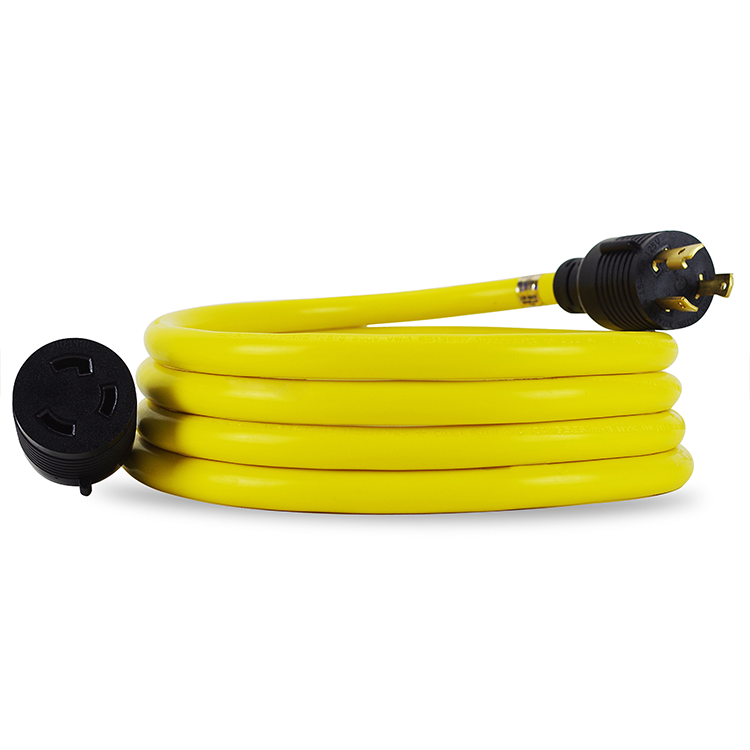 15 Foot 30 Amp Generator Lock Extension Cord NEMA L5-30P/L5-30R 125V 10 Gauge SJTW Home Appliance USB Type-C ports 0