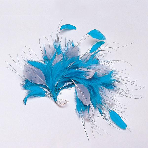 15*30 cm Millinery Supplies Rooster Coque Feather Flower Mount with Wire