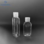 PET Rectangular Oval Press Airless Cosmetic Bottles