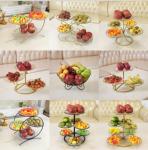 Household Wear Resistant Three Tier Steel Fruit Basket Chrome Plating