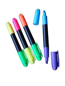 Quality Factory Selling Dual tips highlighter marker, Fluorescent Pen,harmless wholesale