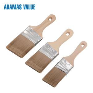 Quality Angled Synthetic Paint Brush Durable Use With Short Wooden Handle wholesale