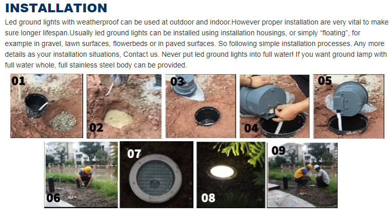 IP67 18W LED Underground Lights For Ground Garden