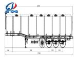 Truck Trailer 3 Axle CNG LPG Tank Semi Trailer for Gas Station Optional Gas