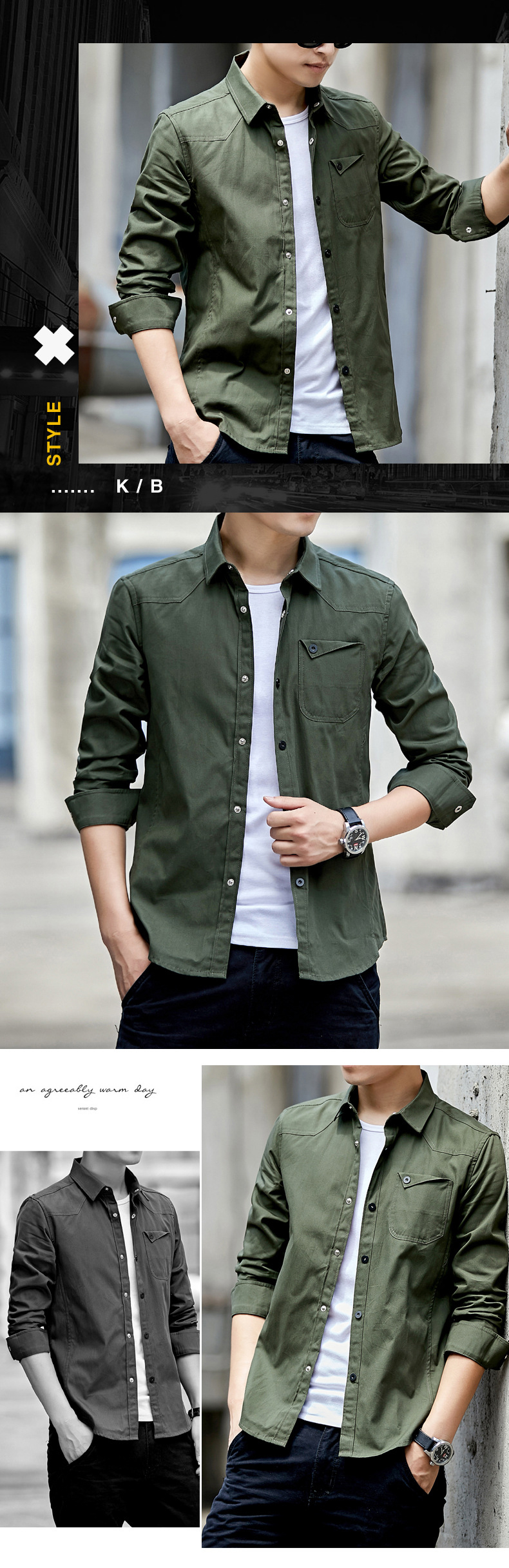 Slim Fit Men's Formal Shirts in Plain Dyed Cotton Materialization and Construction