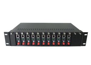 Quality 2U 14 Slots Fiber Optic Media Converter NMS Function 50/60Hz Frequency wholesale