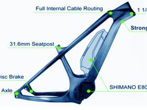 Quality Full Carbon Downhill Bike Frame , 29 Inch Electric Custom Bike Frames wholesale