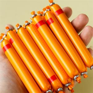 Quality Custom Logo Printed High Barrier Pvdc Roll Plastic Sausage Casings wholesale