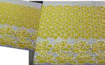 Cotton Yellow Polyester Lace Fabric Floral with Eco-friendly Dyeing(CY-DK0032)