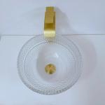 Deep Raised Bowl Bathroom Sinks Vessel Crystal Clear Washing