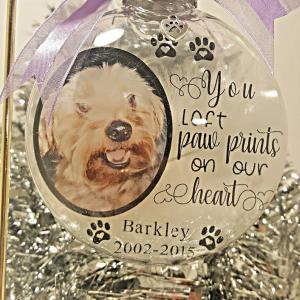 Quality PVC Plastic Keepsake Pet Memorial Ornament Shatterproof 3.9 Inch wholesale