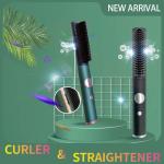 Private Label LCD Electric Hair Brush Negative Ion Ceramic Straightening Comb