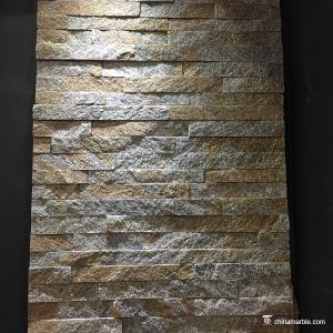 Quality Quartzite Cultured Mini Stone Panels / Stacked Stone Wall Panels For Decoration wholesale